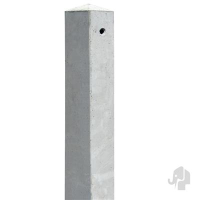 Elephant eindpaal diamantkop beton grijs 85x85x2800mm tbv rechte schuttingen