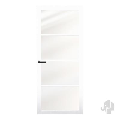 FSC binnendeur "Pronto Legno" Capri Bianco 78x201,5 stomp links 89x89 [wit voorgel.] >