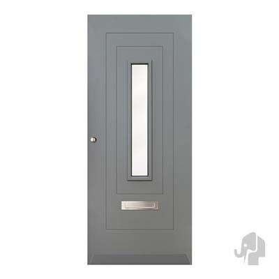 FSC IsoTherm voordeur "St. Moritz" incl.gemonteerd HR++ blank isolatieglas 93x211,5cm [grijs voorb.]
